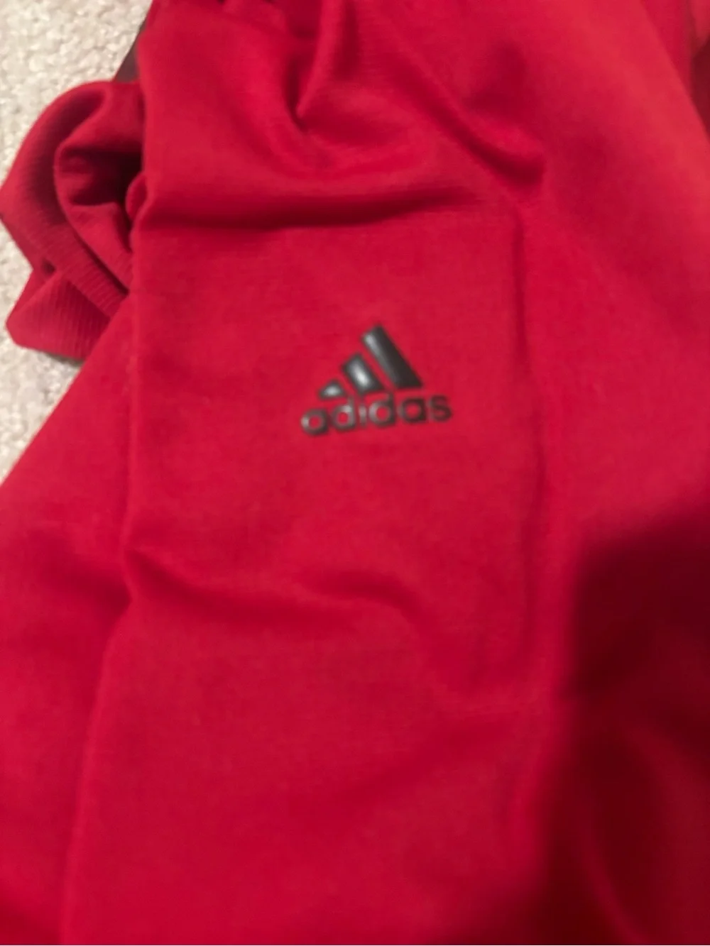 adidas Red Half-Zip Performance Top